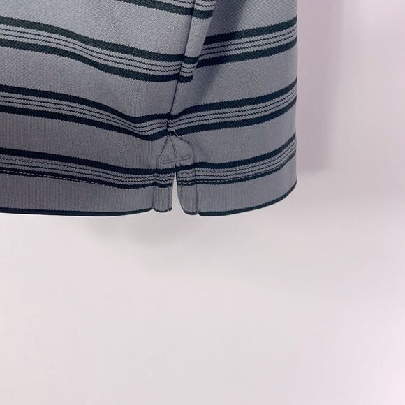 Under Armour Men’s Size Large Striped Dri-fit Polo, gray/black - Picture 5 of 6
